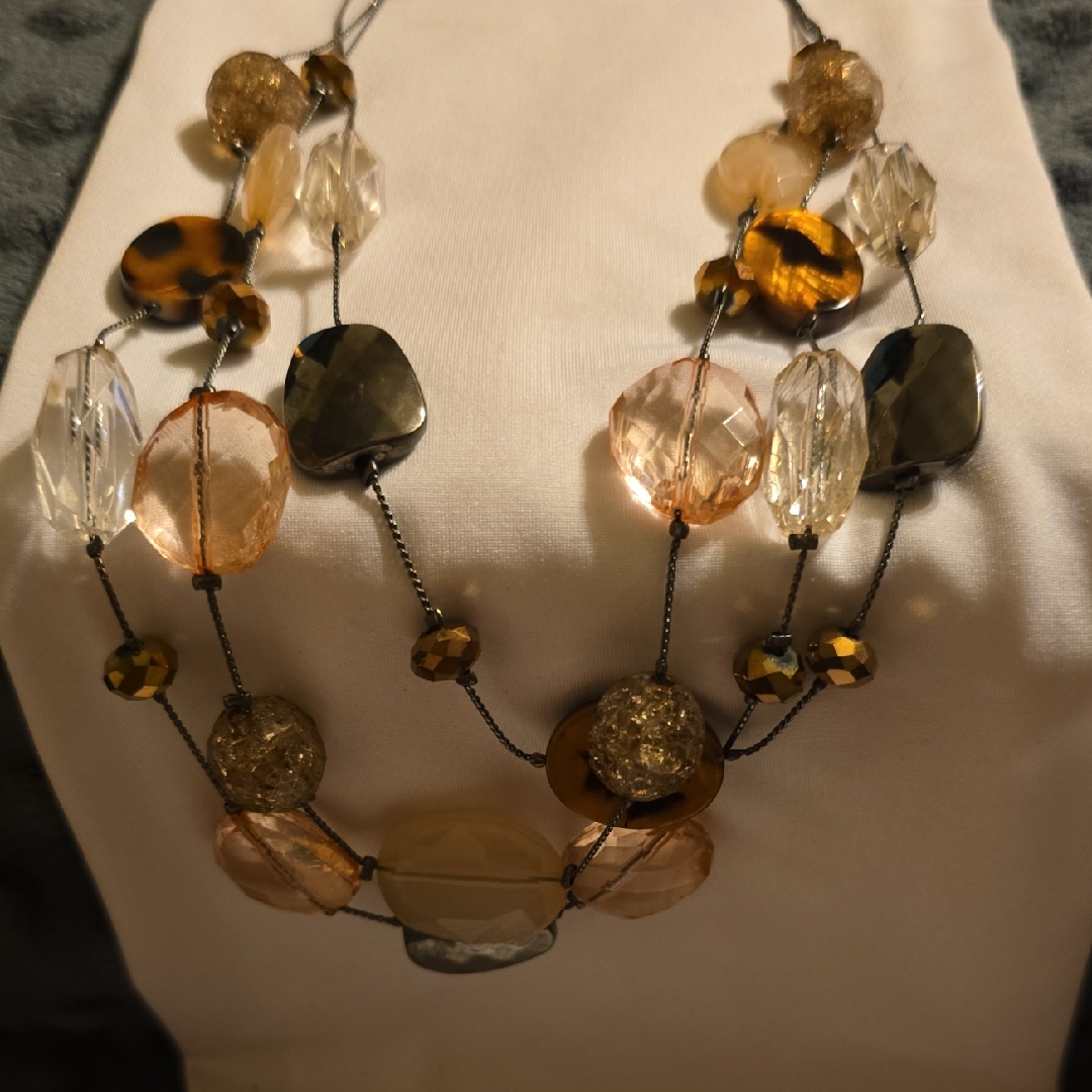 Ny Collection Multi-Tone Beaded Necklace